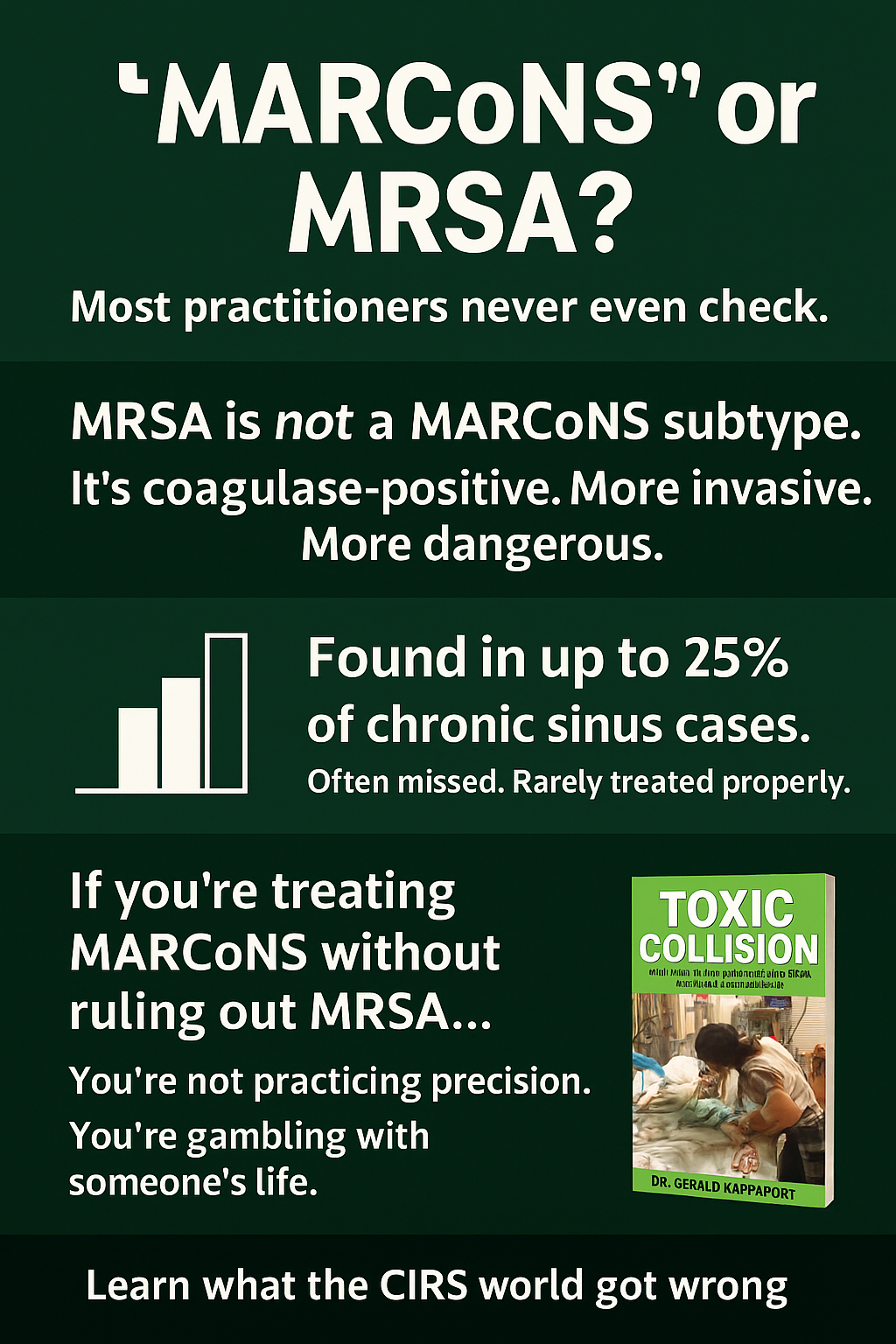 A lot of people getting labeled with “MARCoNS” are actually carrying MRSA